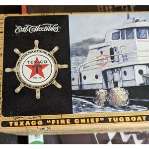 NEW TEXACO " FIRE CHIEF" TUG BOAT BANK 2000 EDITION DIECAST FIRST IN SERIES NEW
